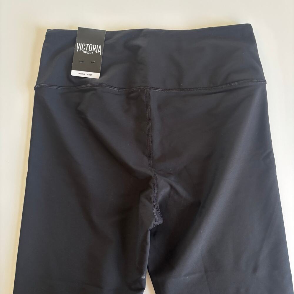 Victoria’s Secret Sport Black High Rise Ruffle Detail Leggings Womens Medium NWT - Picture 6 of 7